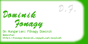 dominik fonagy business card